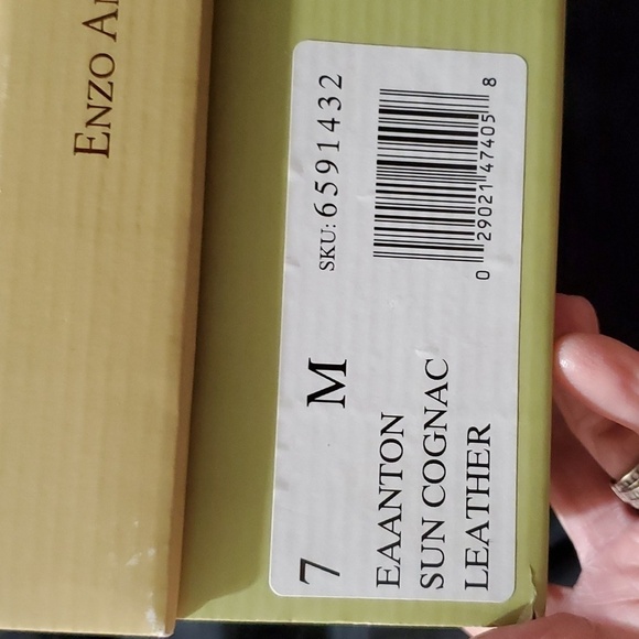 💫ENZO ANGIOLINI EAANTON SUN COGNAC LEATHER HEELS - Picture 8 of 8